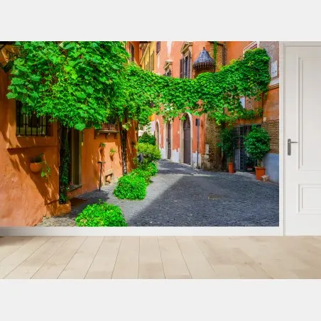 Fotomural rincón verde en Trastevere – Pixers®