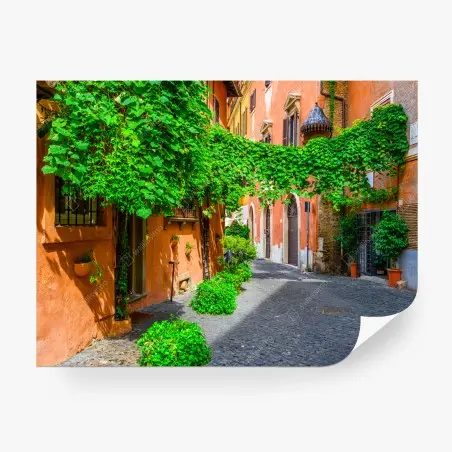 Fotomural rincón verde en Trastevere – Pixers®