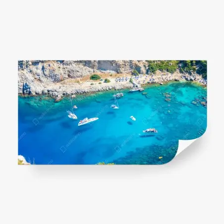 Fotomural bahía turquesa de Anthony Quinn, Rhodes – Pixers®