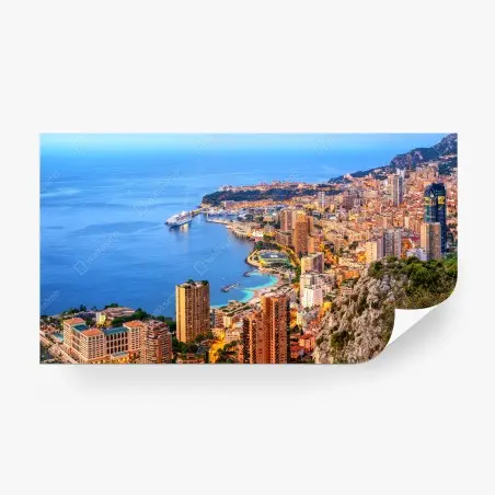 Fotomural atardecer sobre Mónaco y Montecarlo – Pixers®