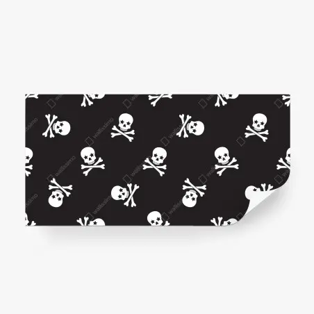 Fotomural patrón de calaveras en blanco y negro – Pixers®