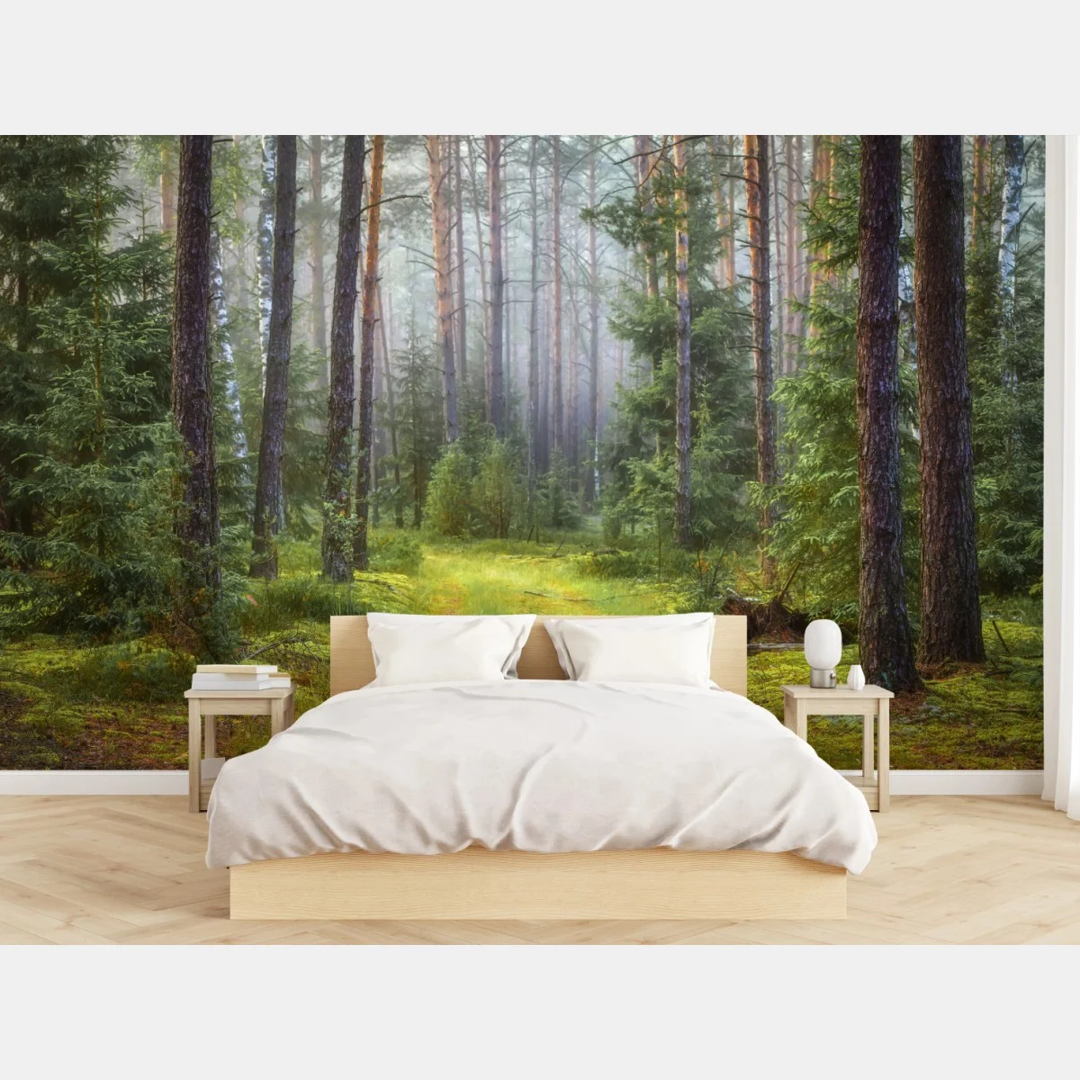 Fotomural sendero en bosque de pinos y musgo – Pixers® Fotomural sendero en bosque de pinos y musgo – Pixers®