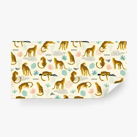 Fotomural estampado de felinos tropicales – Pixers®