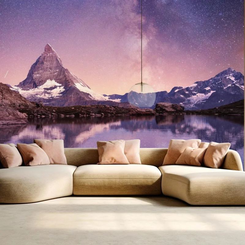 Fotomural reflejo nocturno en Matterhorn