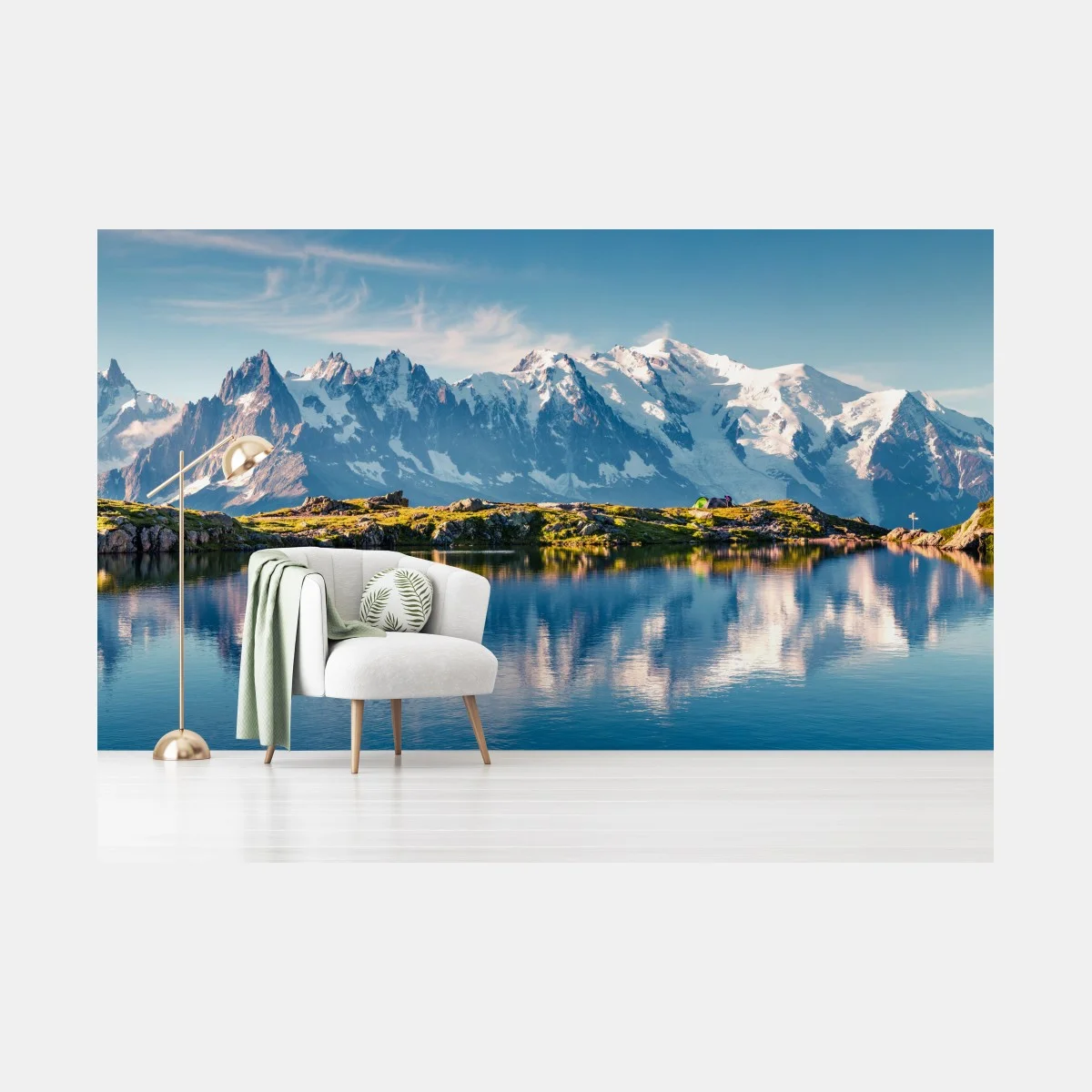 Fotomural amanecer en Lac Blanc y Mont Blanc – Pixers® Fotomural amanecer en Lac Blanc y Mont Blanc – Pixers®