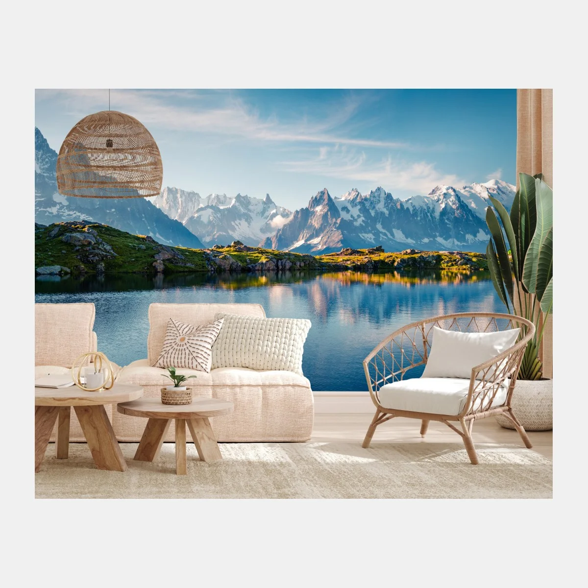 Fotomural panorámica de Lac Blanc con Mont Blanc – Pixers® Fotomural panorámica de Lac Blanc con Mont Blanc – Pixers®