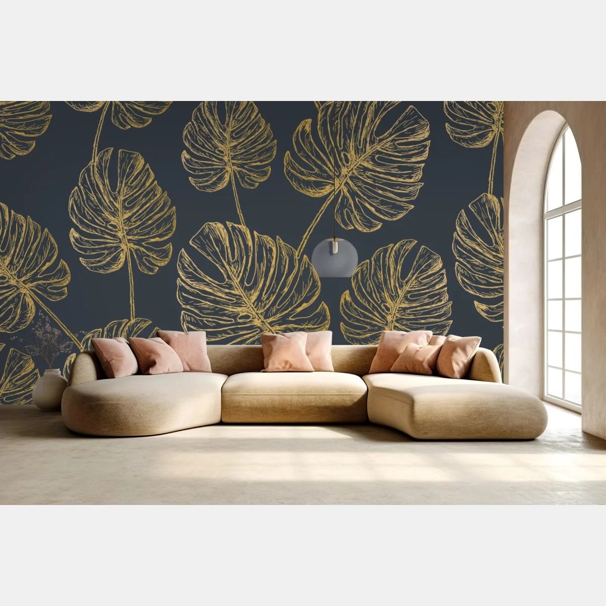 Fotomural decoración botánica con hojas de monstera doradas – Pixers® Fotomural decoración botánica con hojas de monstera doradas – Pixers®