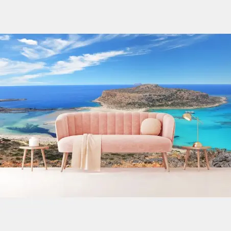 Fotomural laguna de Balos, Creta: paisaje marino de aguas turquesas – Pixers®