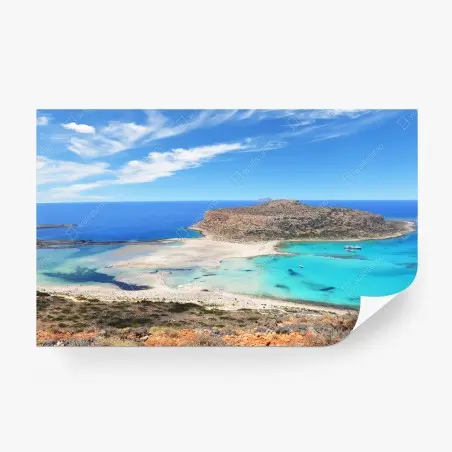 Fotomural laguna de Balos, Creta: paisaje marino de aguas turquesas – Pixers®