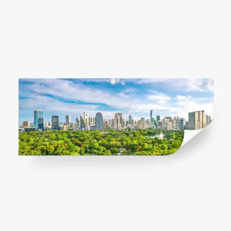 Fotomural vista aérea de Bangkok y Parque Lumpini – Pixers®