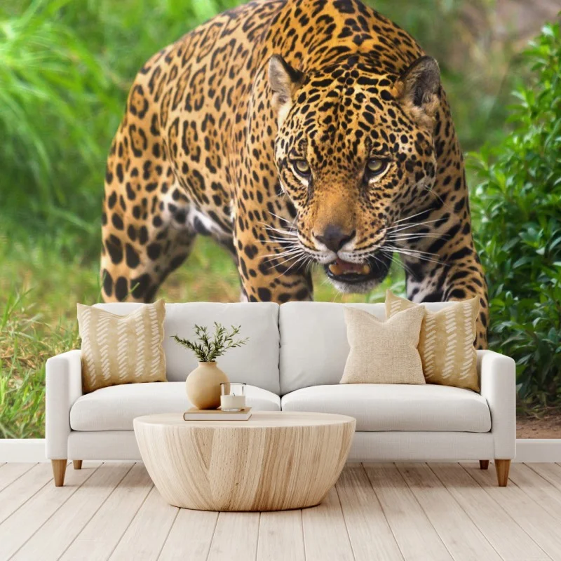 Fotomural jaguar acechando en la selva