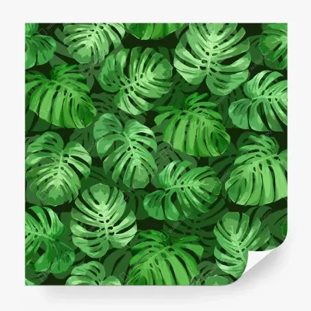 Fotomural patrón tropical de hojas de monstera – Pixers®