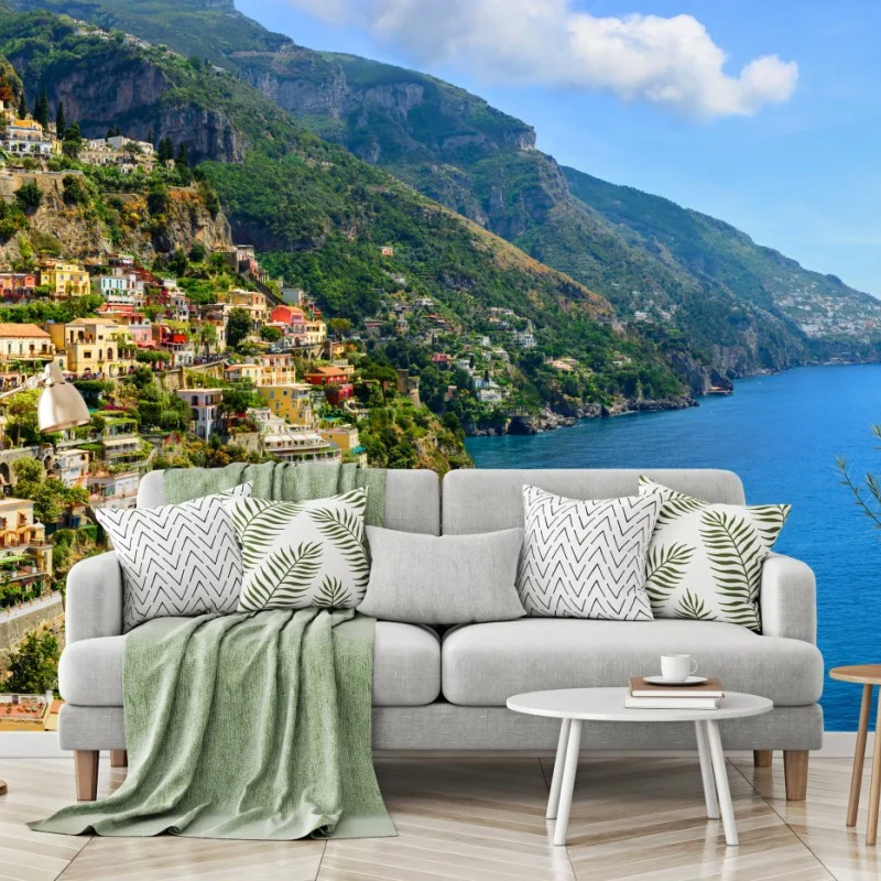 Fotomural encantadora vista de Positano en la costa