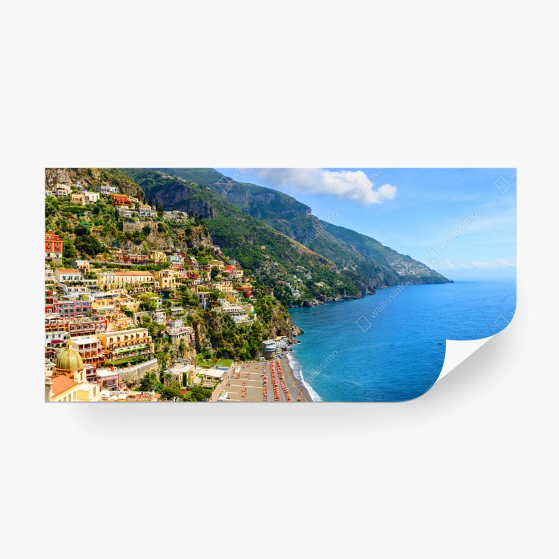 Fotomural encantadora vista de Positano en la costa