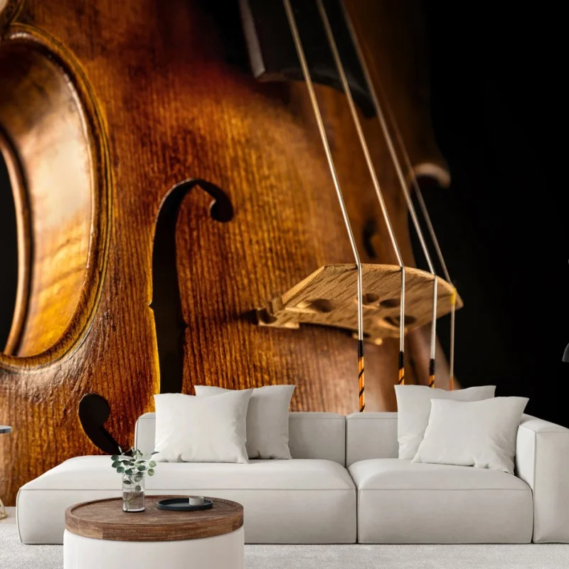 Fotomural detalle cálido de violín clásico