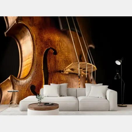 Fotomural detalle cálido de violín clásico – Pixers®
