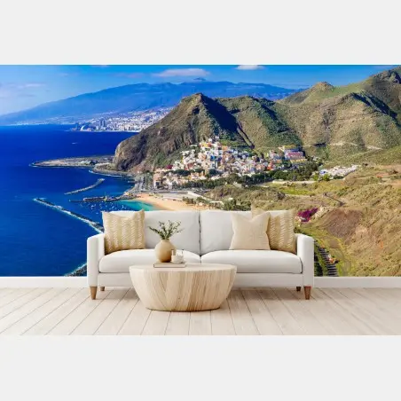 Fotomural vistas costeras y playa dorada – Pixers®