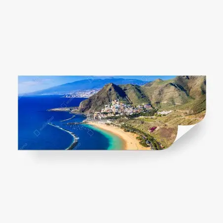Fotomural vistas costeras y playa dorada – Pixers®