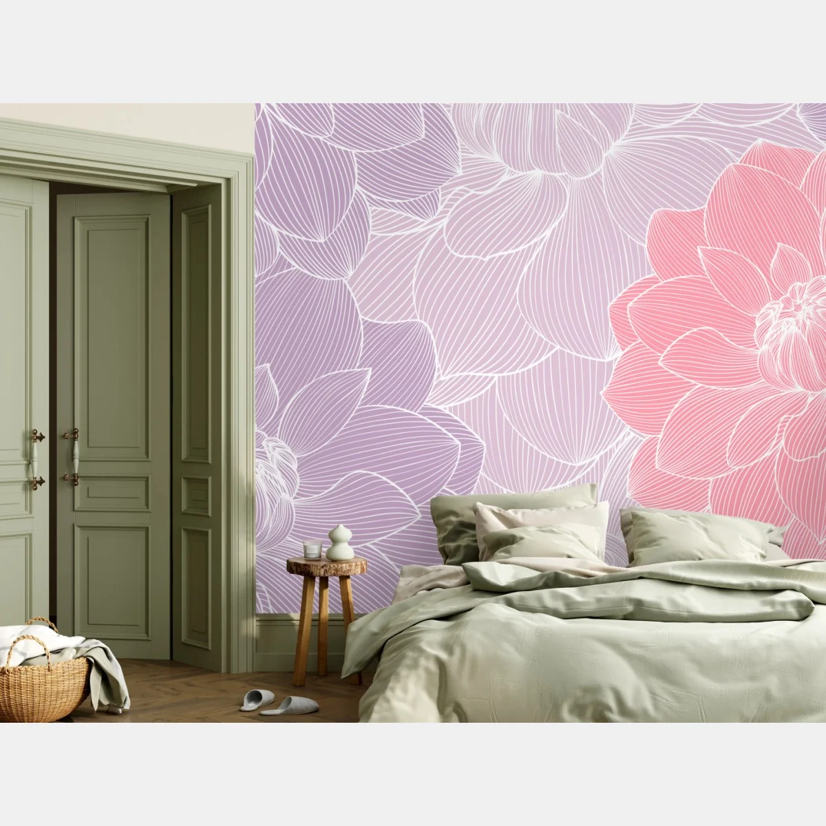 Fotomural flores lineales en tonos pastel – Pixers® Fotomural flores lineales en tonos pastel – Pixers®