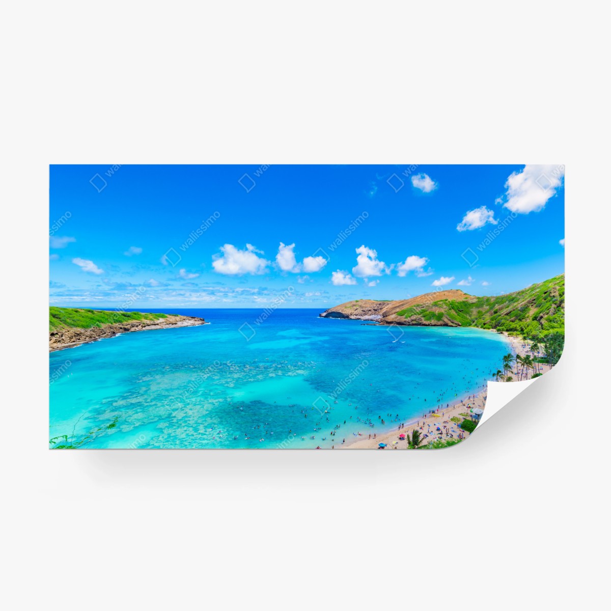 Fotomural bahía de aguas turquesas y cielo azul – Pixers®