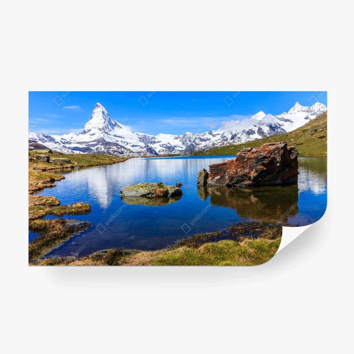 Fotomural reflejo del Matterhorn en el lago Stellisee – Pixers® Fotomural reflejo del Matterhorn en el lago Stellisee – Pixers®