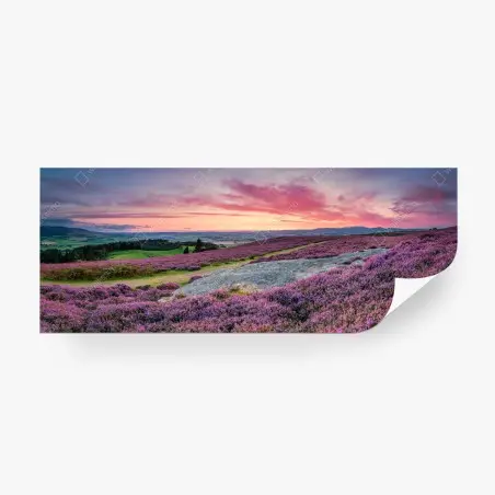 Fotomural amanecer sobre Rothbury Terraces y valle de Coquet – Pixers®