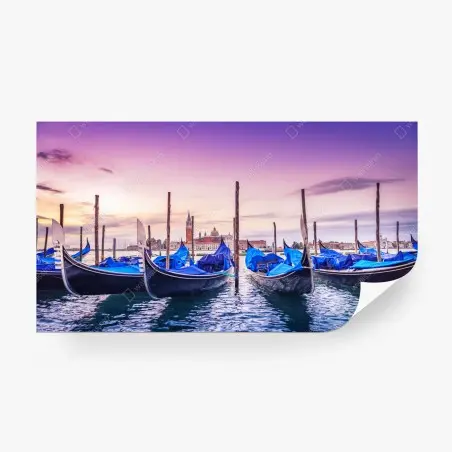 Fotomural góndolas al crepúsculo en Venecia – Pixers®