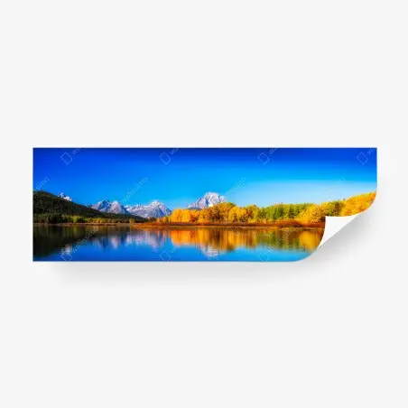 Fotomural reflejos otoñales en el lago montañoso – Pixers®