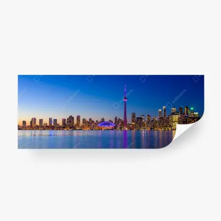 Fotomural panorama nocturno de Toronto con la Torre CN – Pixers®