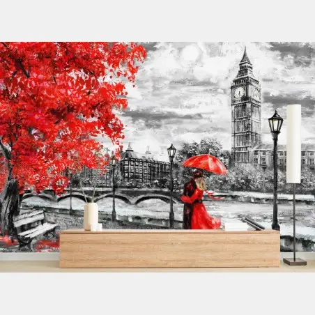 Fotomural encuentro romántico junto a Big Ben en Londres – Pixers®