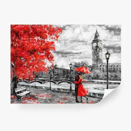 Fotomural encuentro romántico junto a Big Ben en Londres – Pixers®