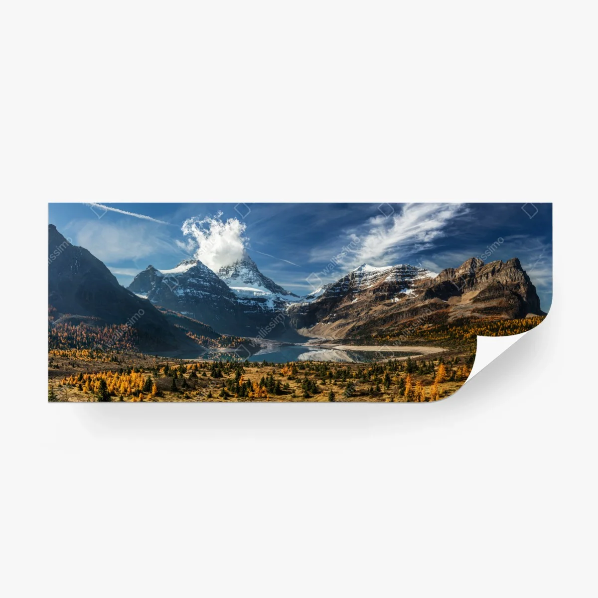 Fotomural panorama montañoso otoñal con lago reflejante – Pixers® Fotomural panorama montañoso otoñal con lago reflejante – Pixers®