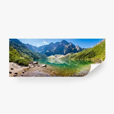 Fotomural serenidad en el lago de montaña cristalino – Pixers®