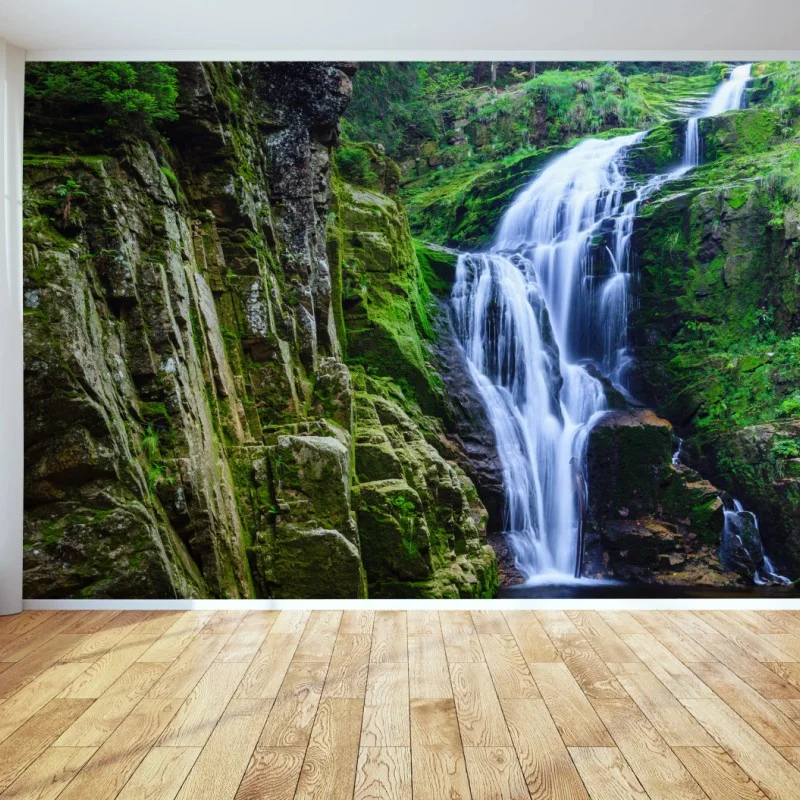 Fotomural cascada Kamienczyk en Parque Nacional Karkonosze, Polonia