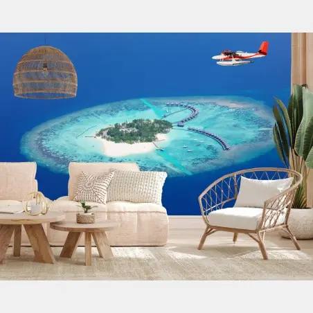 Fotomural isla paradisíaca desde el cielo – Pixers®