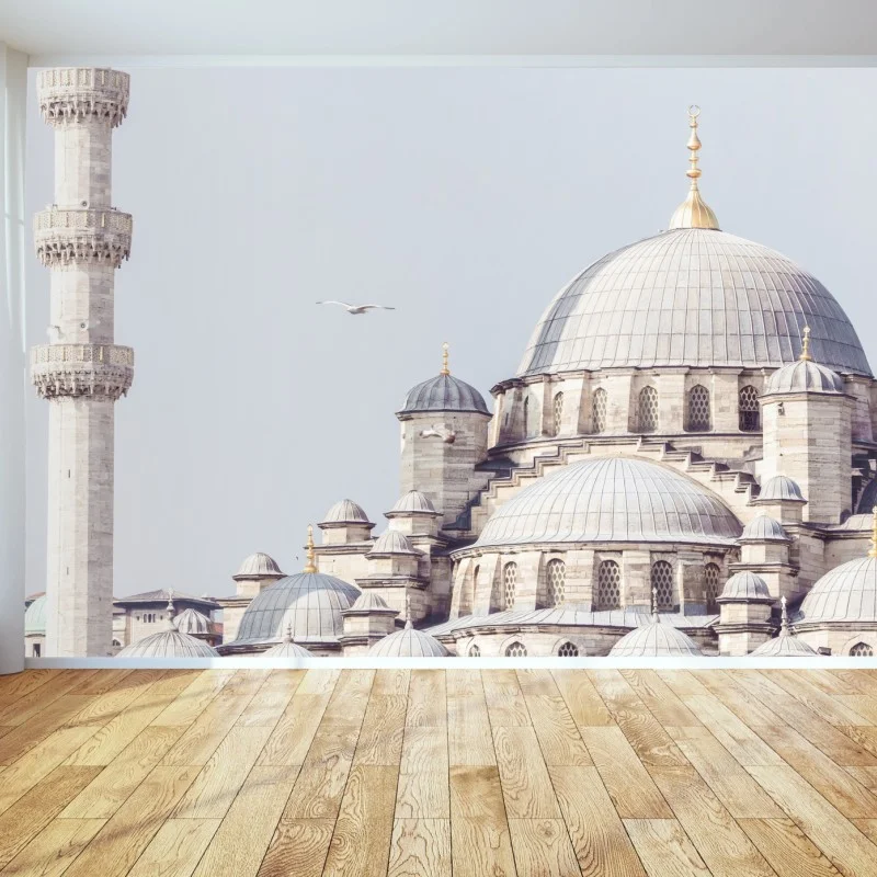 Fotomural panorama arquitectónico de la mezquita de Estambul