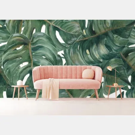 Fotomural follaje tropical de hojas de monstera – Pixers®