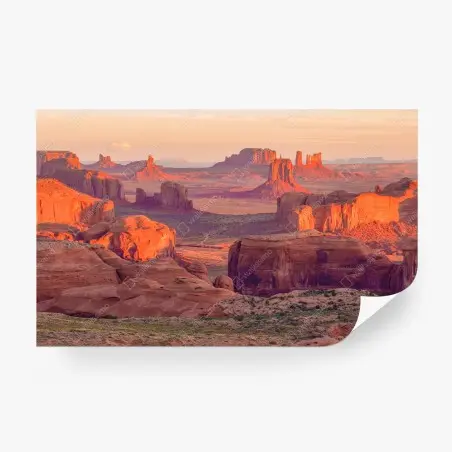 Fotomural atardecer en Monument Valley, panorámica del suroeste – Pixers®