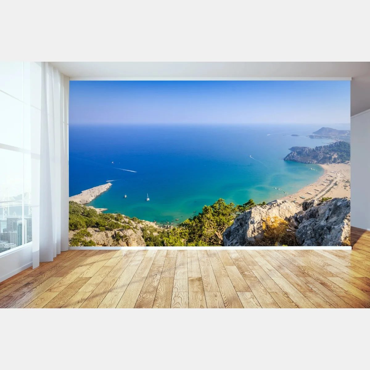 Fotomural panorámica costera en aguas turquesa – Pixers® Fotomural panorámica costera en aguas turquesa – Pixers®