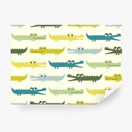 Fotomural cocodrilos pastel para habitación infantil – Pixers®