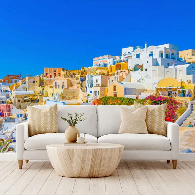 Fotomural vistas panorámicas de Oia, Santorini