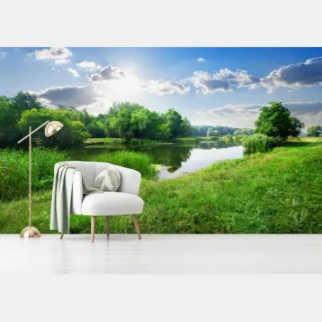 Fotomural serenidad junto al río – Pixers®