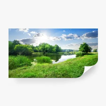 Fotomural serenidad junto al río – Pixers®