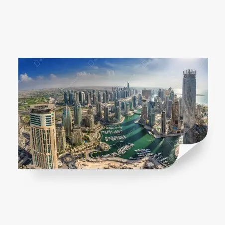 Fotomural panorama urbano de Dubai Marina – Pixers®