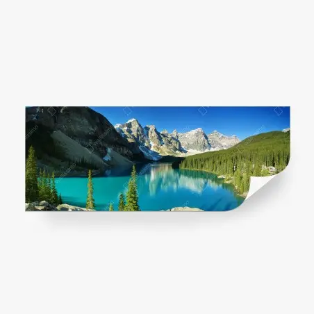 Fotomural panorama de lago glaciar turquesa – Pixers®