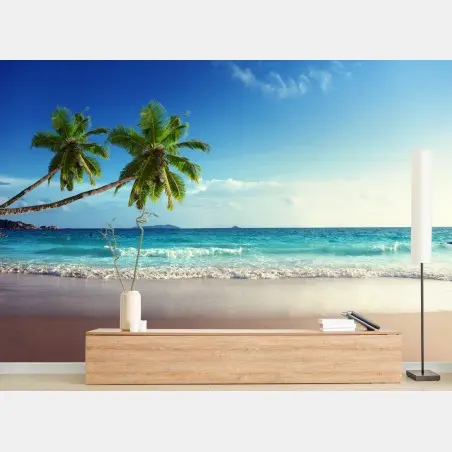 Fotomural puesta de sol en la playa del Caribe – Pixers®