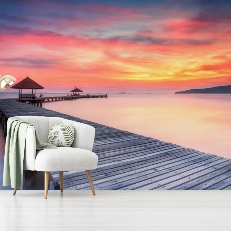 Fotomural muelle sereno al amanecer