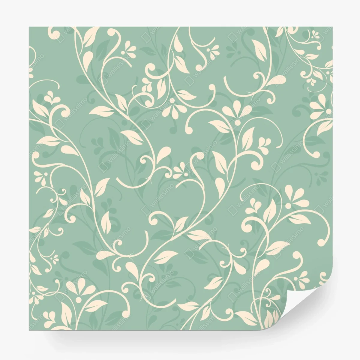 Fotomural motivo floral elegante en verde agua y crema – Pixers® Fotomural motivo floral elegante en verde agua y crema – Pixers®