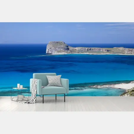 Fotomural paisaje costero en tonos turquesa – Pixers®