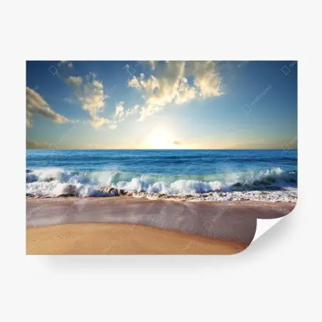 Fotomural puesta de sol en la costa del Parque Olímpico – Pixers®